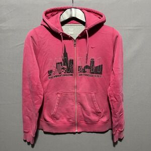 Nike Hoodie Womens Large Pink Full Zip NWM 11 Nike Womens Marathon SF Running